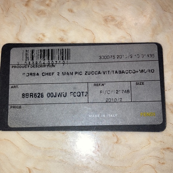 FENDI~Authentic Zucca Chef bag - Picture 10 of 13